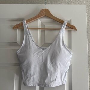 White V-Neck Tank Top